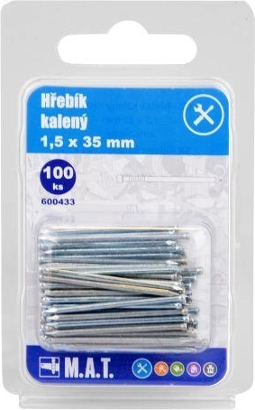 Hardened nails 35 × 1.5 mm galvanized, 100 pcs