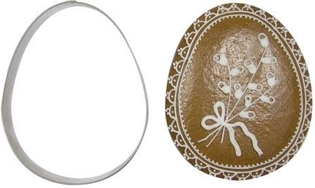 Nerūdijančio plieno sausainių formelė – kiaušinis 11 cm