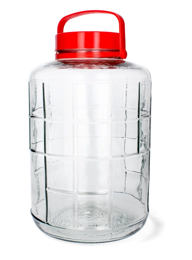 Universali stiklinė talpa 16 l su plastikiniu dangteliu