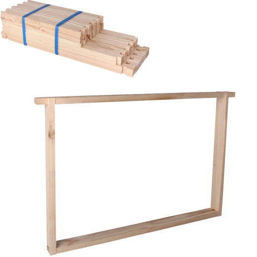 Set of 10 simple frames for a Wielkopolski-type hive