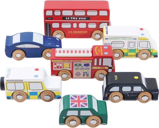 Le Toy Van medinių automobilių rinkinys „Londonas“