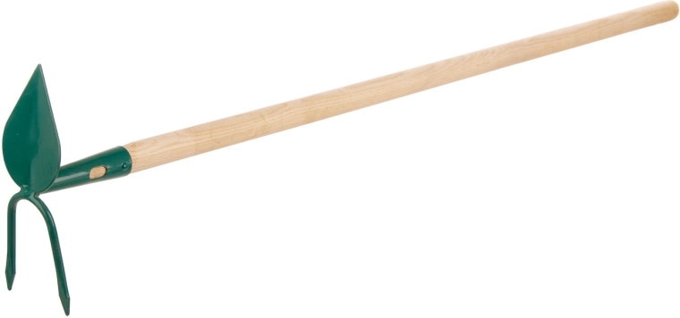 PROFI hand hoe (heart shape) with 2 prongs with 100 cm handle