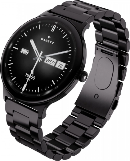 GARETT Quantum Smartwatch with Steel and Leather Strap