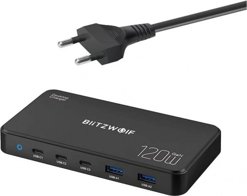 Įkrovimo stotelė BlitzWolf 5v1 120 W