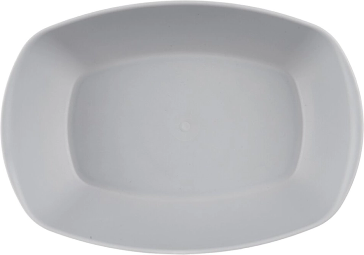 Sandy serving platter, oval 25 × 15.5 cm, grey