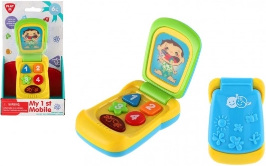 Vaikiškas atlenkiamas mobilusis telefonas su šviesa ir garsu 14 cm