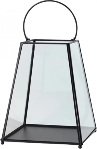 Minimalist metal cone lantern 21 × 21 × 26.5 cm