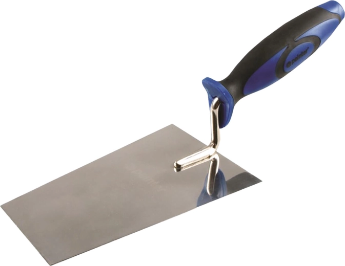 Stainless steel brick trowel 160 mm with rubber handle