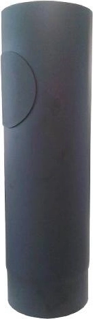 Smoke pipe with opening 120 mm, length 500 mm, thickness 1.5 mm, black