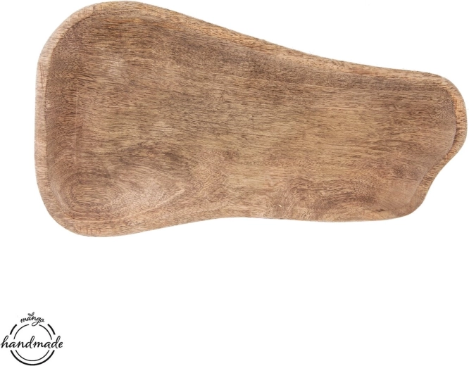 Oval serving tray made of mango wood 41 × 23 cm
