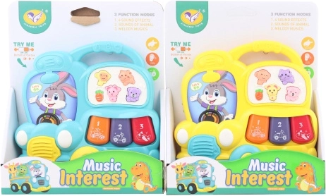 Kids' bus-shaped piano with animal sounds