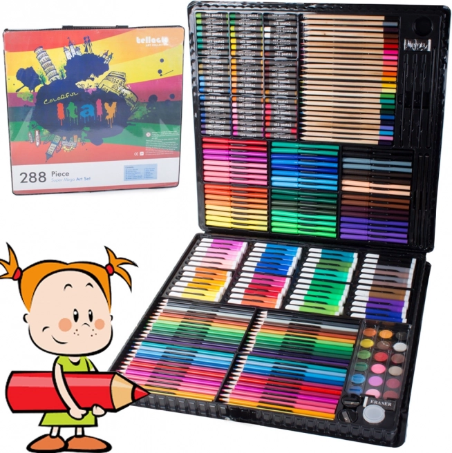 Meno tapybos rinkinys lagaminėlyje 288 vnt.