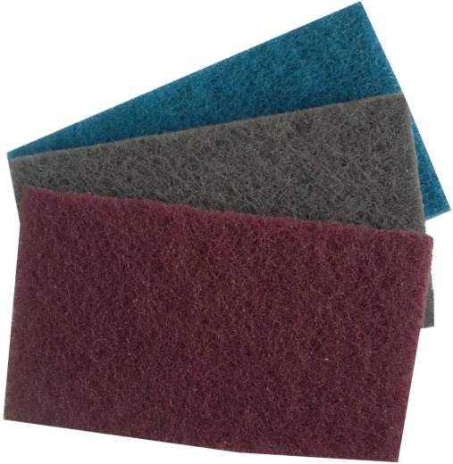 Stovetop Plate Cleaner – Abrasive Fleece 80 × 13.5 × 8 mm, Set of 3
