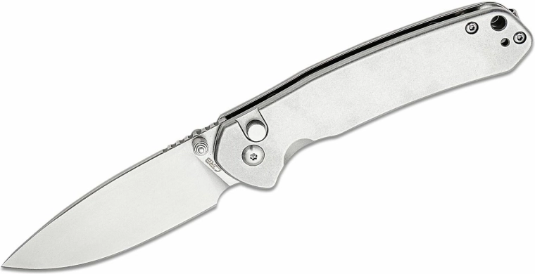 CJRB Pyrite Steel kišeninis peilis 7,9 cm, visiškai metalinis, stonewash