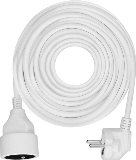 Solight prailginimo kabelis su mova, 1 lizdas, 10 m, baltas