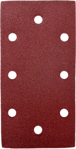 Abrasive sheets 93 × 185 mm, grit 100, 8 holes, hook-and-loop (5 pcs)
