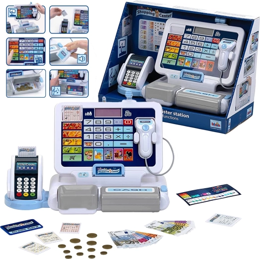 Vaikiška kasa su terminalu ir skaitytuvu KLEIN