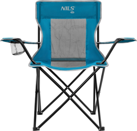 Folding camping chair NILS Camp NC3302 blue‑gray