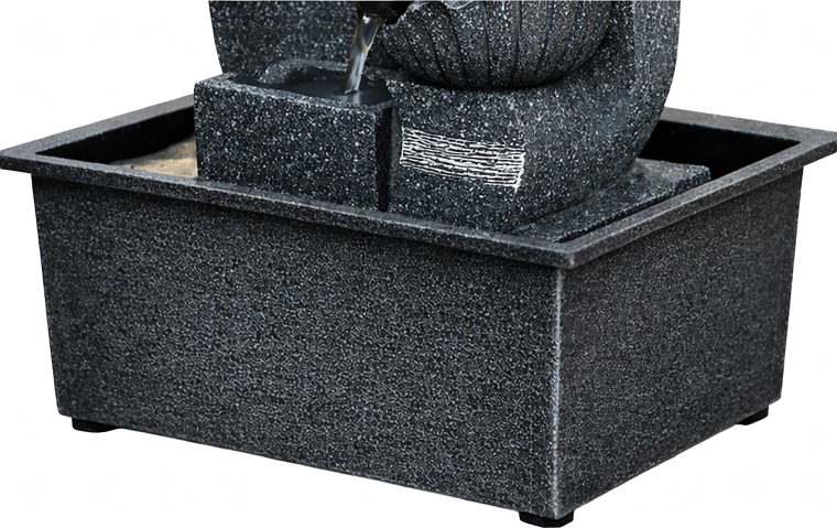 Tabletop Decorative Garden Fountain with LED Lighting 30 × 15.5 × 21 cm