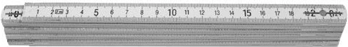 Folding plastic meter 2 m, white