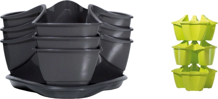 COUBI HERBAL Cascade Herb Planter, graphite, 29.5 cm