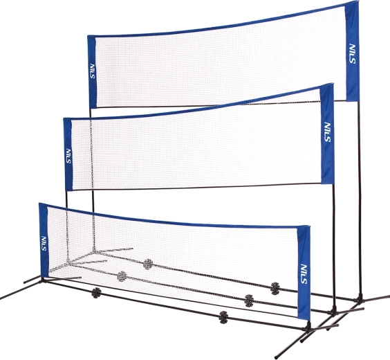 Sulankstomas 3 viename tinklas badmintonui, tenisui ir tinkliniui NILS EXTREME NT7111