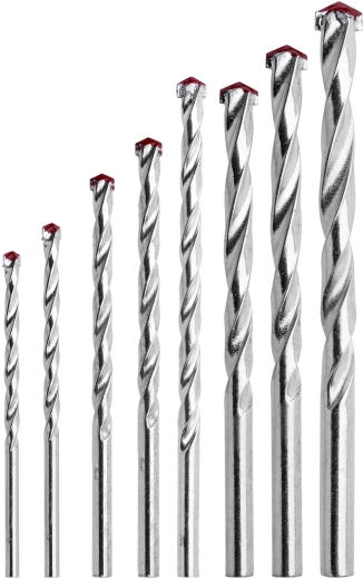 Construction drill bit set 3–10 mm, 8 pieces