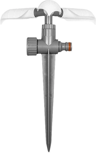 Rotary spike sprinkler, 3-arm, WHITE LINE