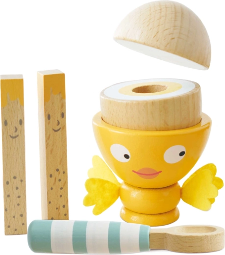 Wooden egg cup with opening egg Le Toy Van