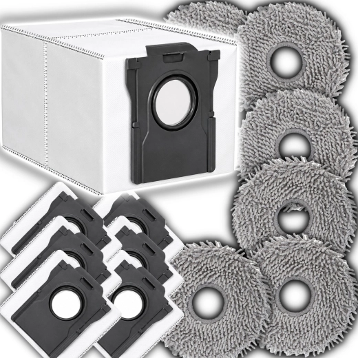 Priedų rinkinys robotams siurbliams Dreame (šluostės + maišeliai), suderinamas su L10S Ultra Gen 2/3, L40, X40, X50