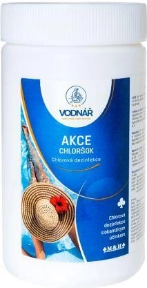 Chloršoko granulės greitai baseino dezinfekcijai 1 kg VODNÁŘ
