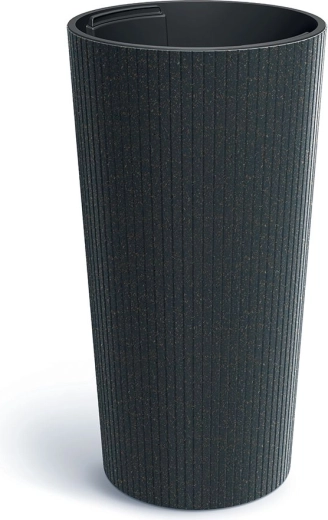 Lamia Slim Eco Wood Planter, Anthracite