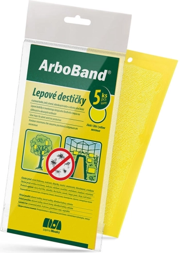 Geltonos lipnios gaudyklės ArboBand (5 vnt.)
