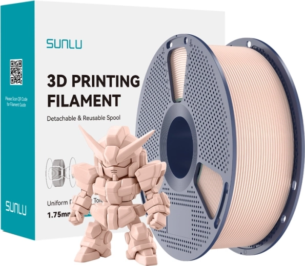 Sunlu PLA+ 2.0 gija pro FDM 3D spausdinimui, smėlinė, 1,75 mm