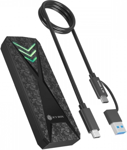 External Enclosure for NVMe M.2 SSD with USB‑C and RGB Lighting