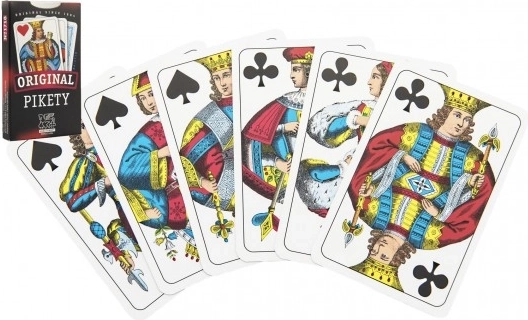 Piketų žaidimo kortos, 32 lapai dėžutėje
