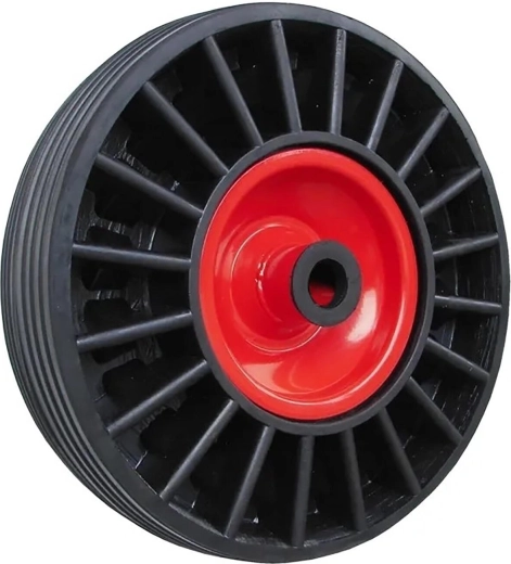 Pilnas metalinis vežimėlio ratas 250 mm, stebulė 20 mm