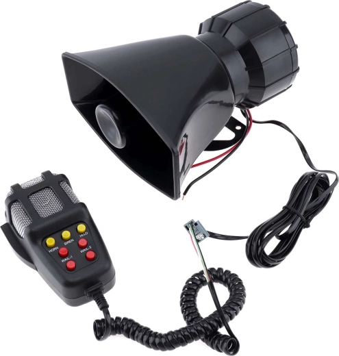 RENEW FORCE Electronic Alarm Siren with Megaphone, 12 V, 100 W