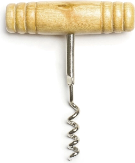 Stainless Steel and Wooden Wine Corkscrew