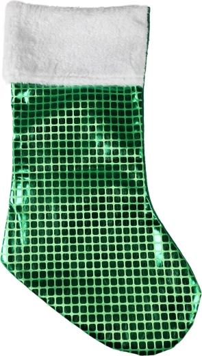 Green Christmas stocking 43 cm