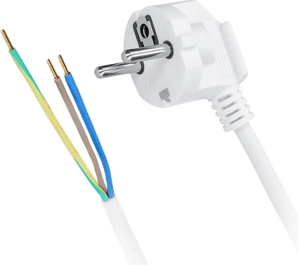 Solight flexo cord 3× 1 mm² white 3 m