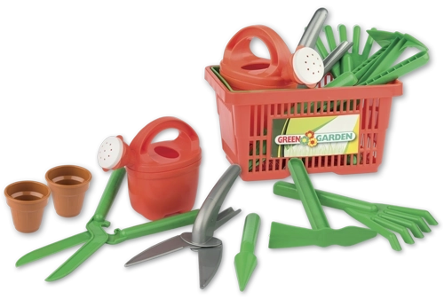 Androni vaikų sodininkystės rinkinys krepšelyje, 9 dalių