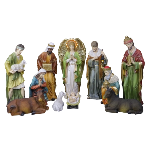 Christmas set of decorative figurines with lighting 50 cm (11 pcs)