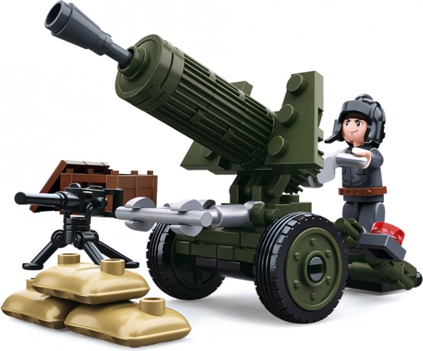 Sluban Antrojo pasaulinio karo prieštankinis pabūklas 4-i-1 mini konstruktorius