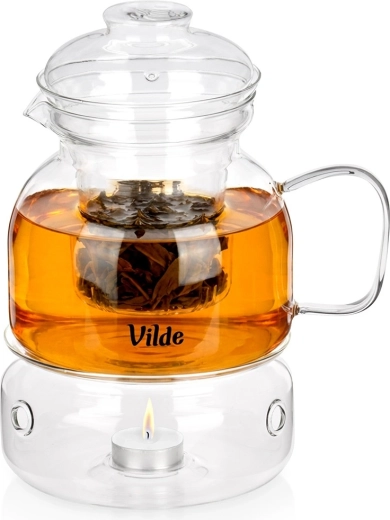 Stiklinis arbatinukas su filtru ir šildytuvu 1,5 l Vilde