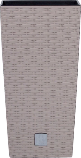 Plastic Planter Rato Square with Insert, mocha 32.5 × 32.5 cm