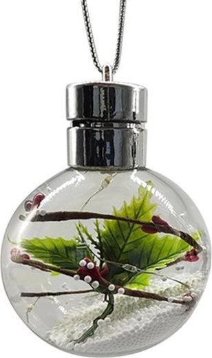 Christmas hanging LED ball 8 cm – mixed designs