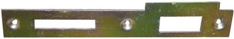 Strike plate for mortise locks, left, galvanized steel (10 pcs)