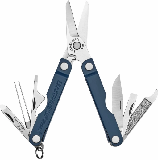 Leatherman Micra pocket multitool, navy blue, 10 functions