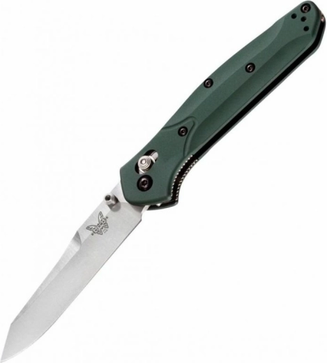 Benchmade 940 Osborne „Reverse Tanto“ sulankstomas kišeninis peilis 8,6 cm, žalias aliuminis